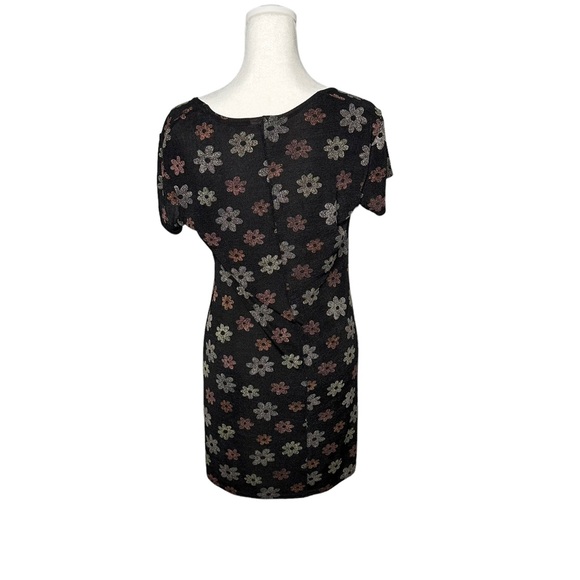 Vintage 90s Mesh Semi-Sheer Slinky Floral Dress - Picture 3 of 8